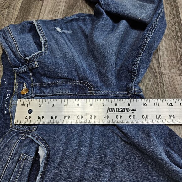 Lee Riders Jeans Womens 12P Blue Straight Leg Stretch Denim Mid Rise Casual - Picture 10 of 11